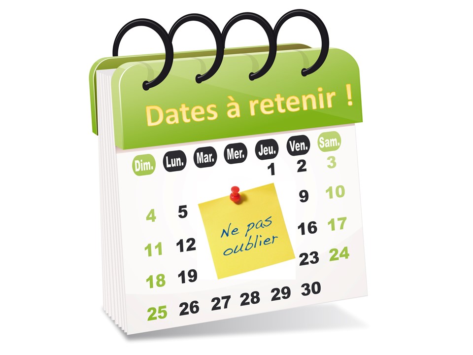 Les prochaines dates importantes!