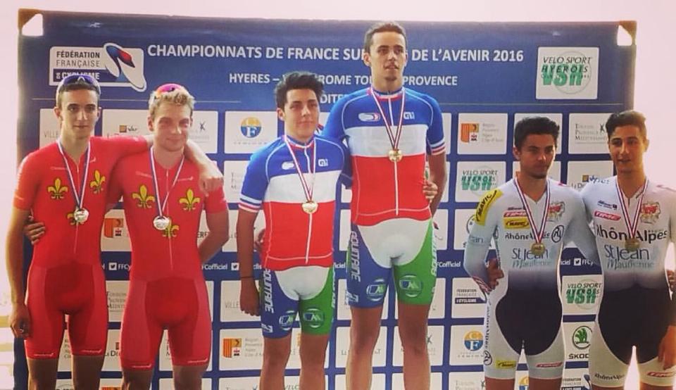 Valentin Selier et Quentin Coolsaet, vice Champion de France junior de l’américaine